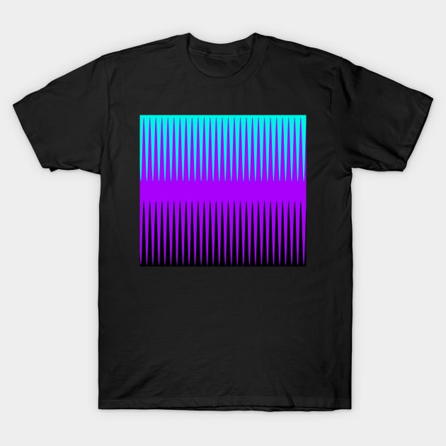 Wave Design Blue, Purple and Black T-Shirt by BlakCircleGirl